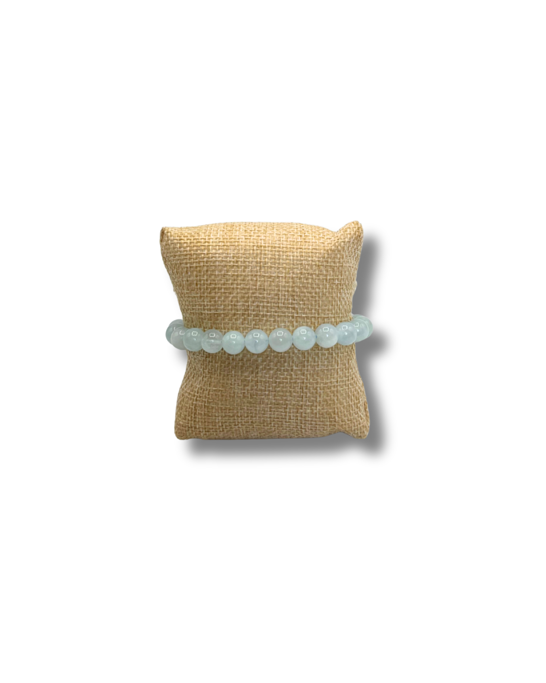 Bracelet d'Aigue-marine taillée dans la roche brute. Assemblage sur fil élastique en nylon de haute qualité.