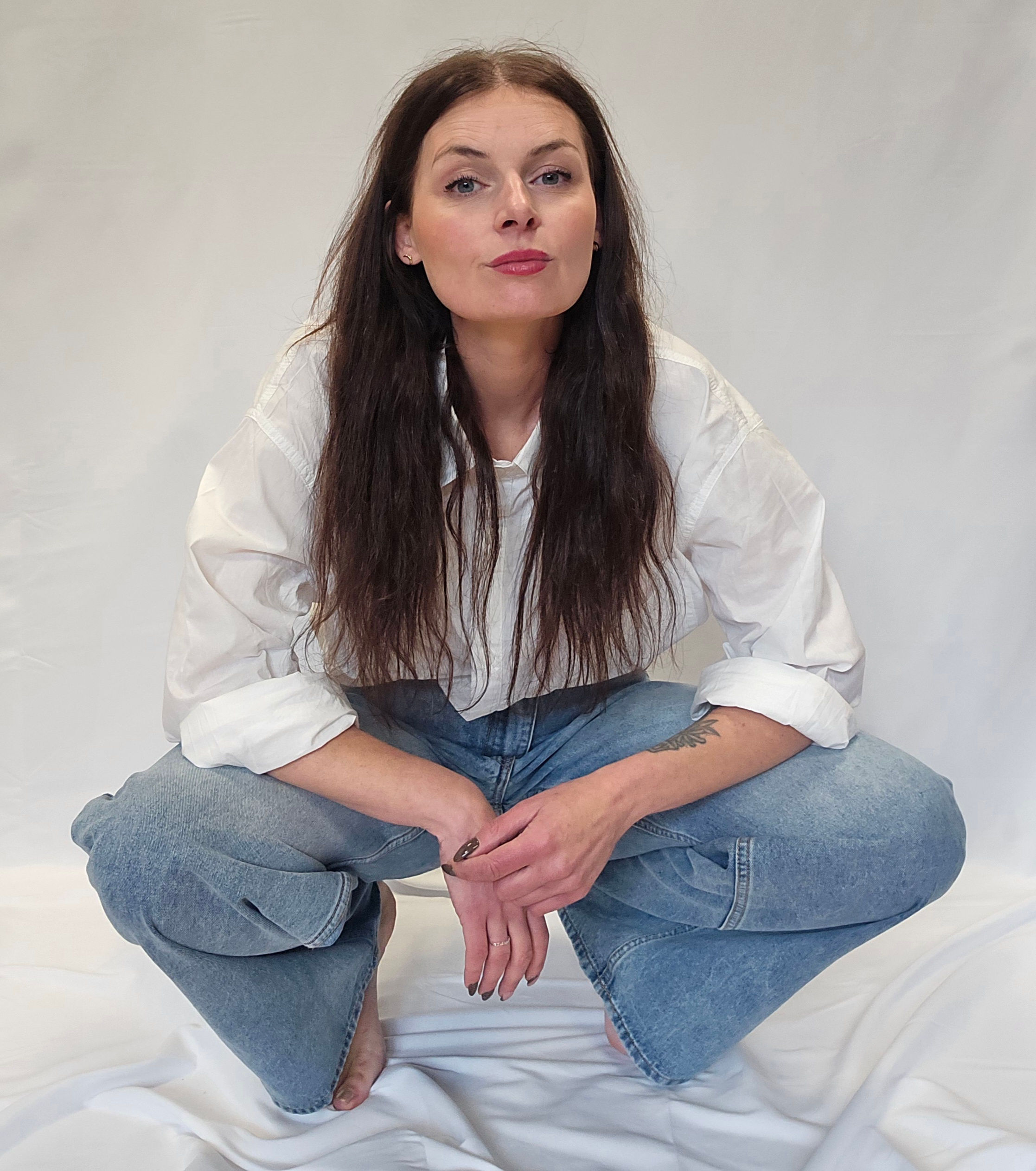 Jean ceinture asymétrique 