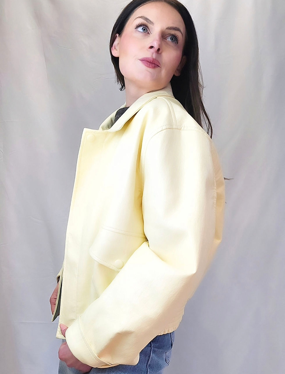 Miniature : Bomber en cuir eco