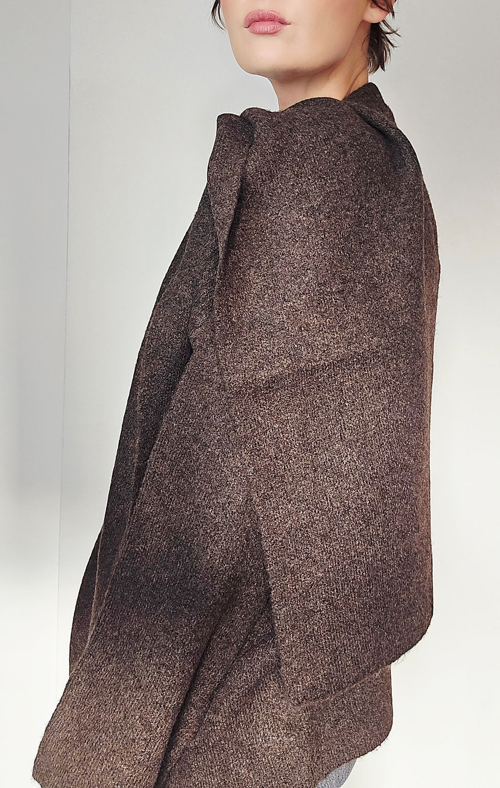 Miniature : Cardigan en maille asymétrique drapé