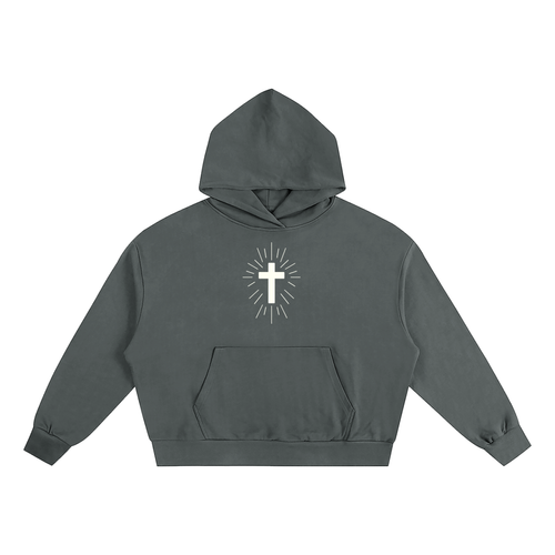 Boxy Oversized Cross hoodie | Faith Bound