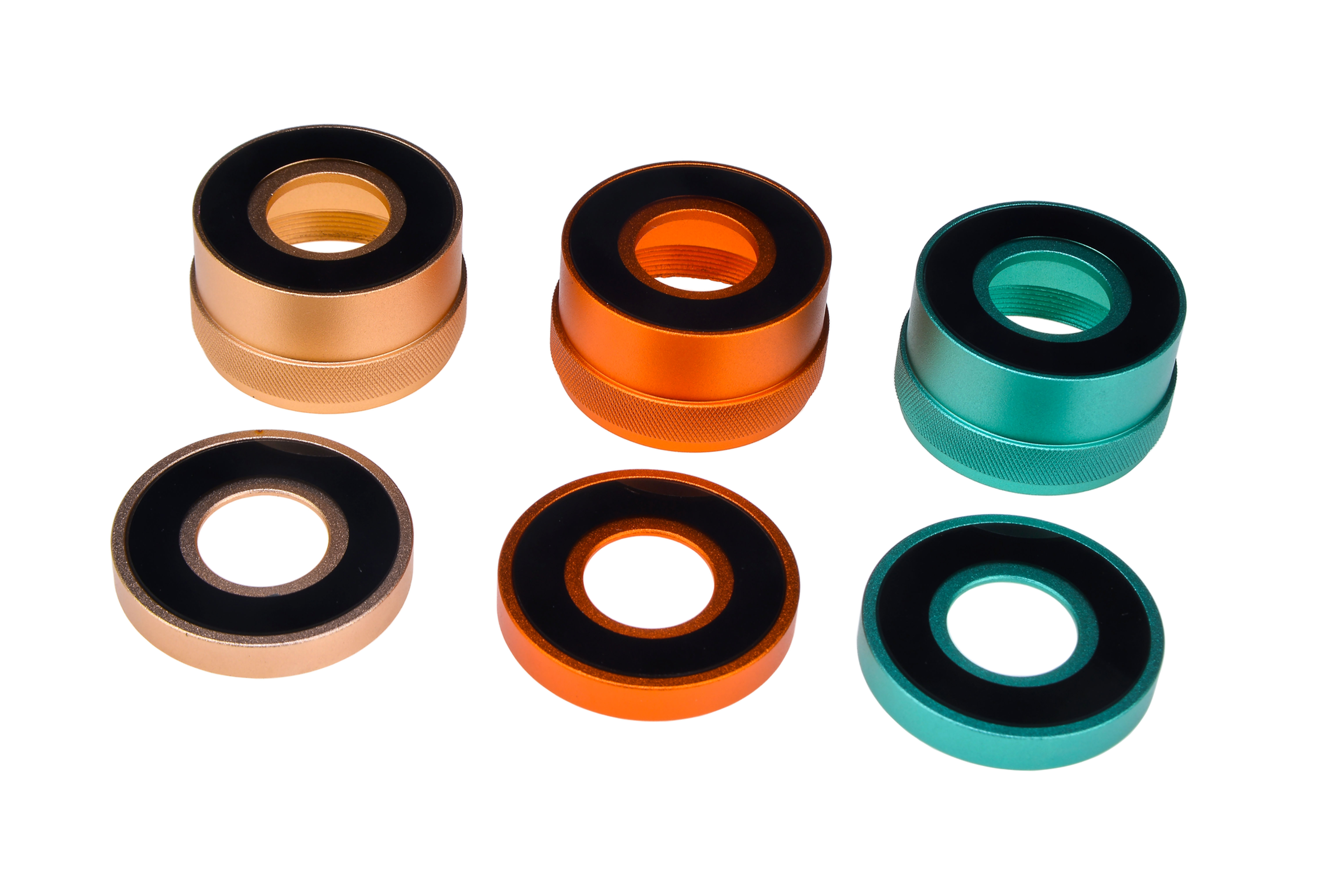 Techalogic Coloured Screw Caps & Glass - DC Cameras
