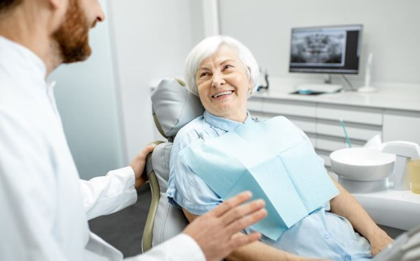woman in dentists chair