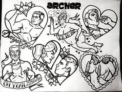 "Archer tattoo Flash 2017"