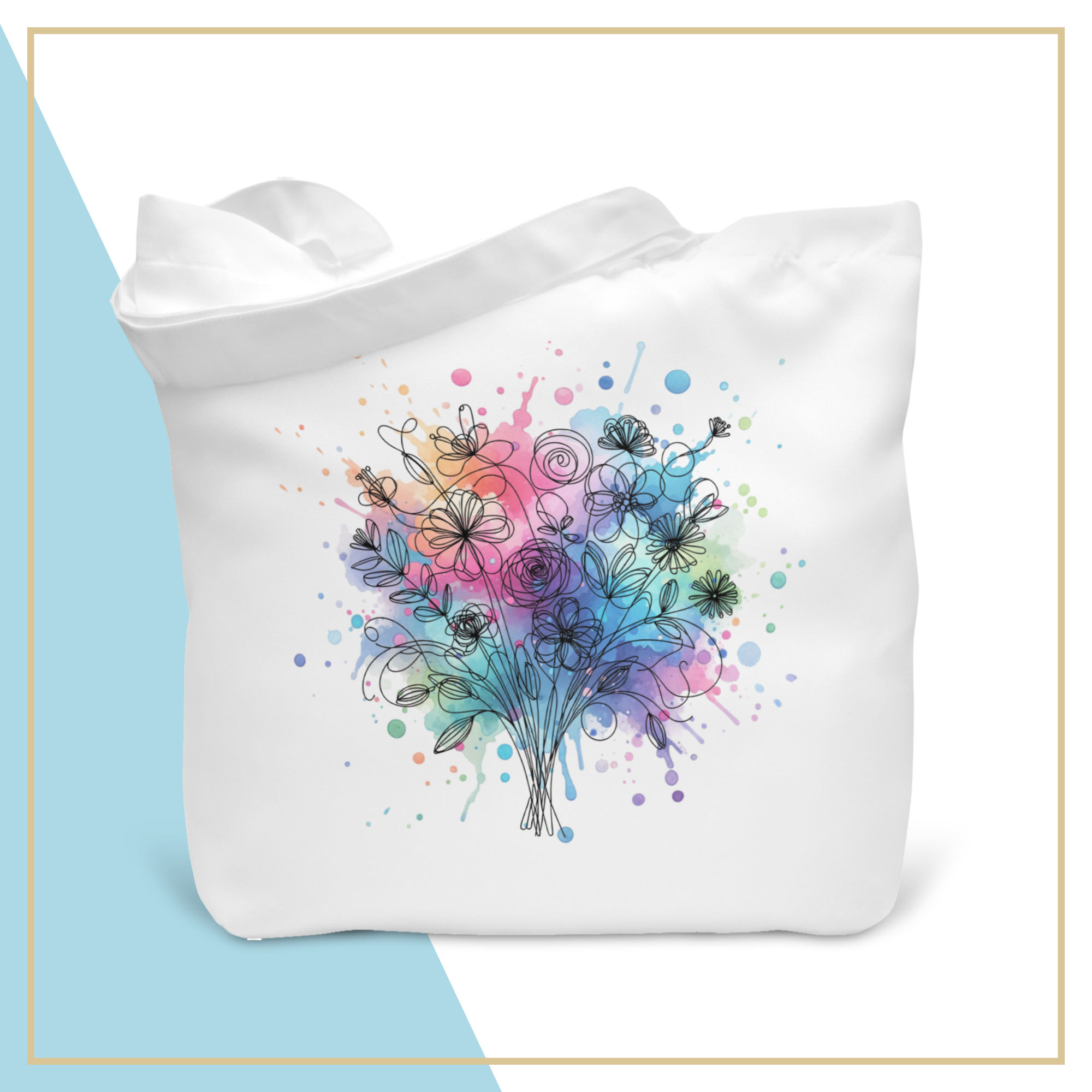 Watercolour Bouquet Tote Bag