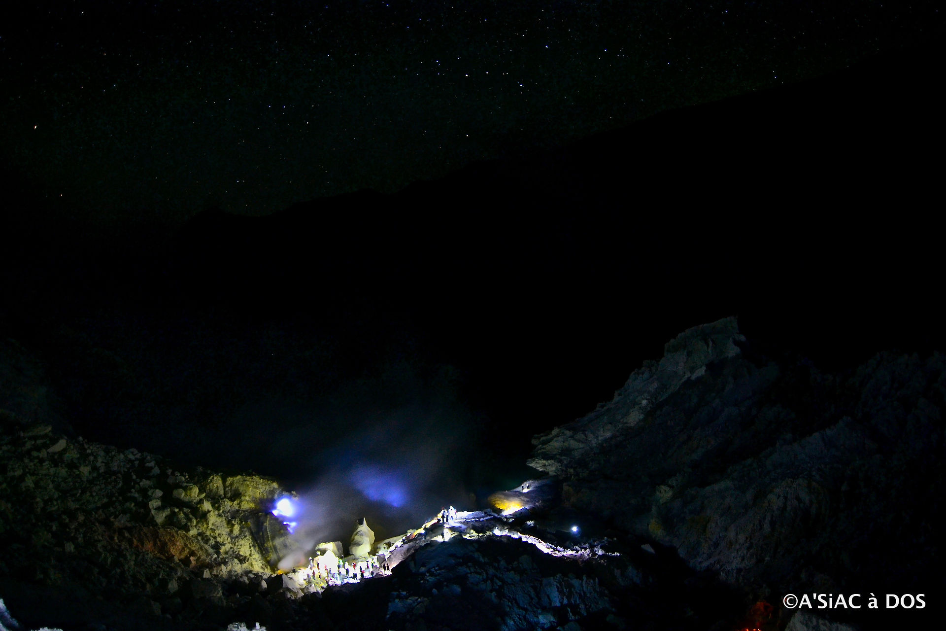 Flammes bleues : Ijen