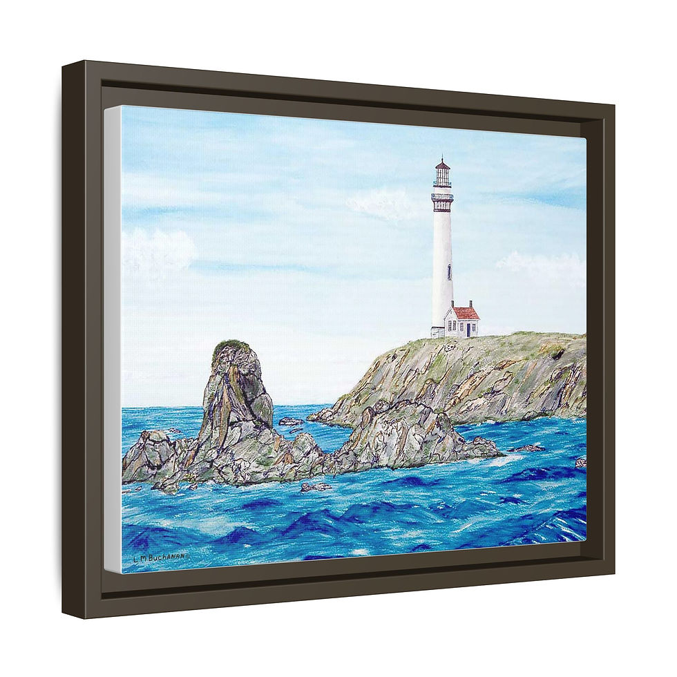 Thumbnail: Pigeon Point Lighthouse framed watercolor wall art