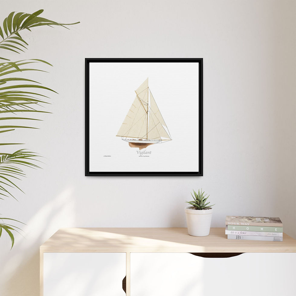 Thumbnail: Vigilant Framed Wall Art inspired by America’s Cup.