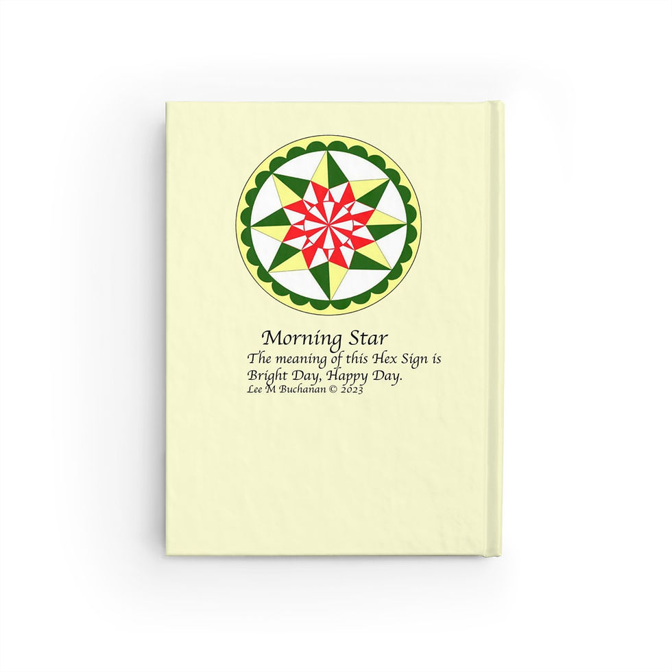 Morning Star folk art journal with bright star design