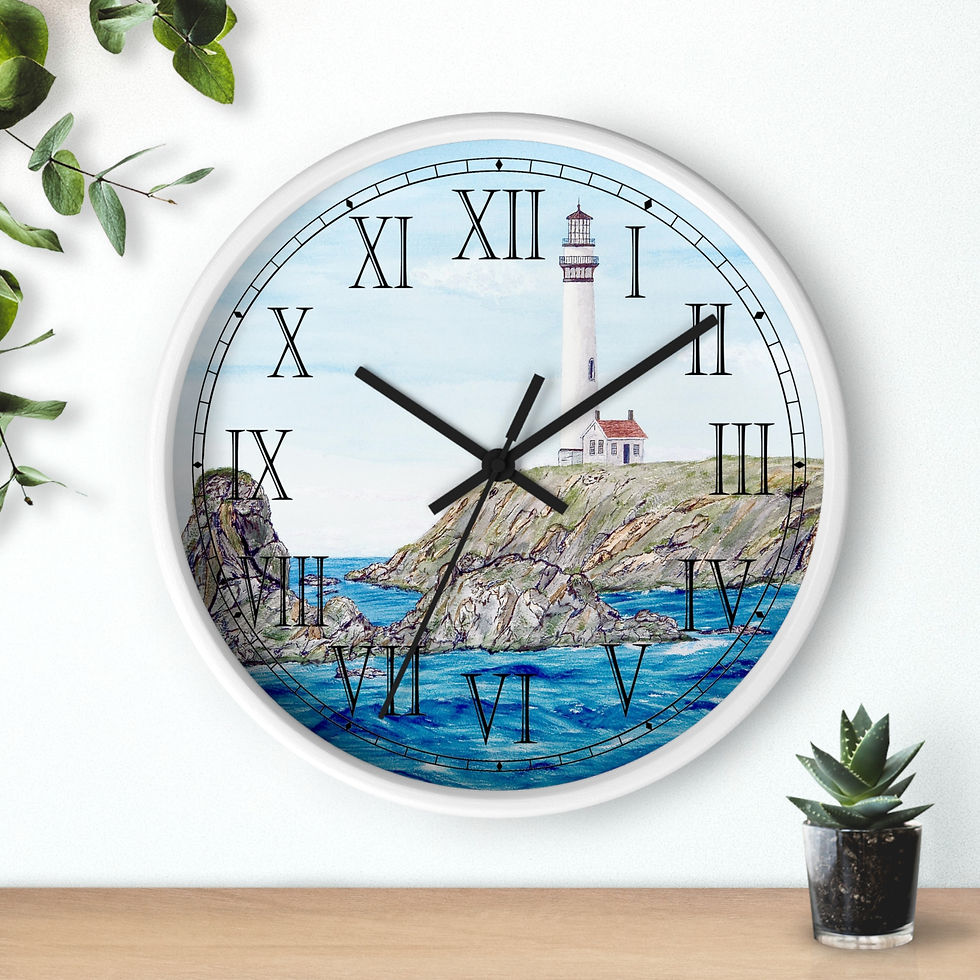 Thumbnail: Pigeon Point Lighthouse clock with Roman numerals.