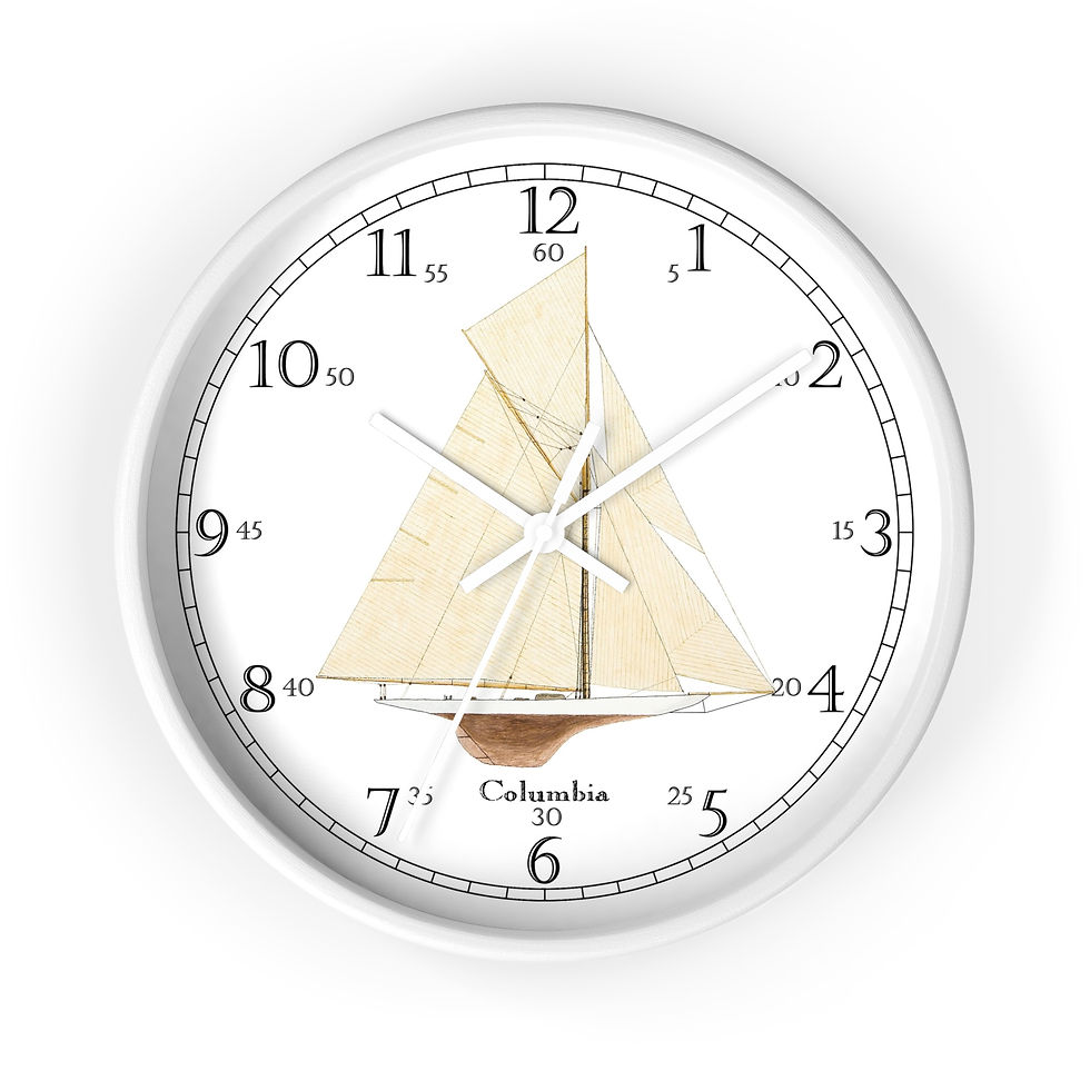 Thumbnail: Columbia clock wooden frame nautical design