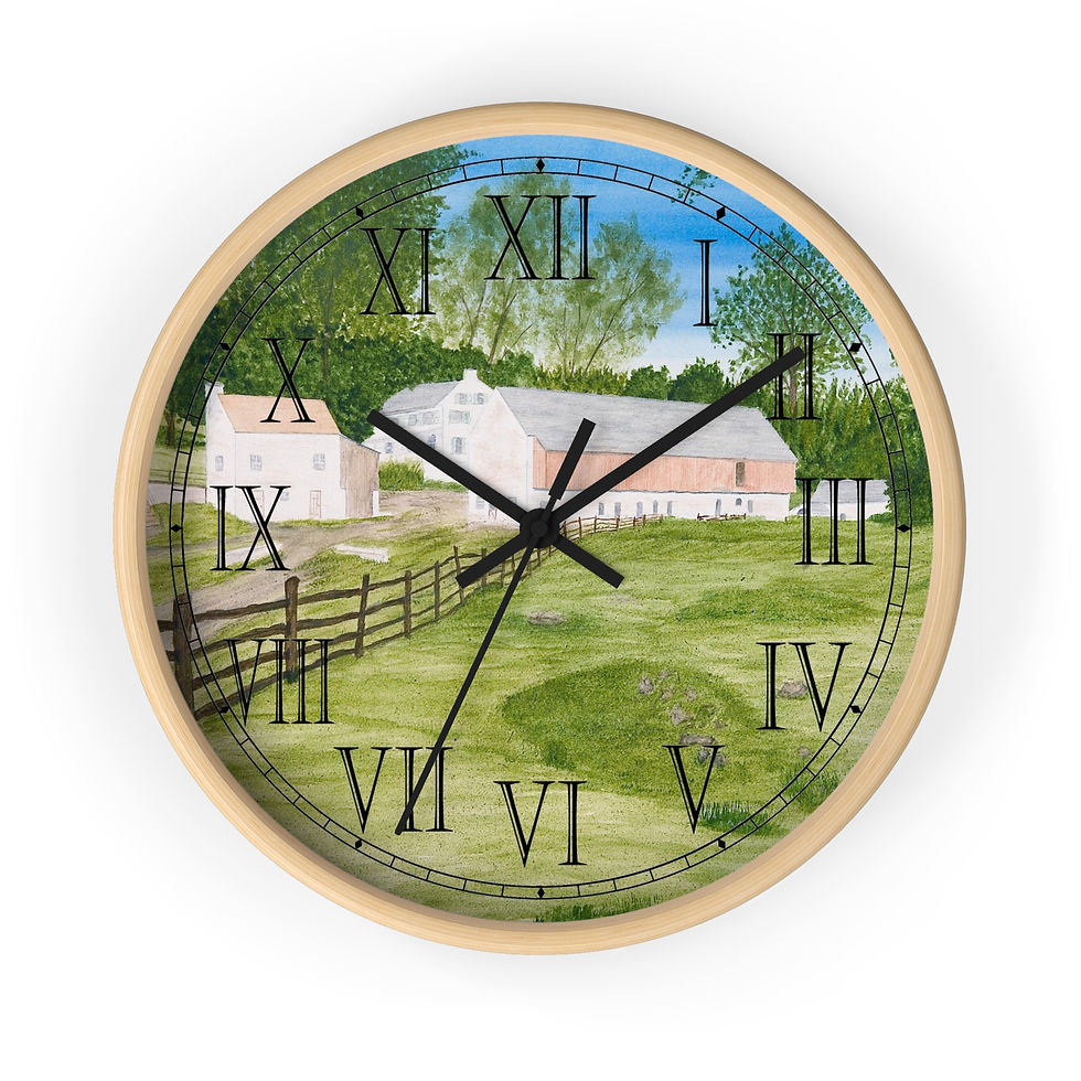 Thumbnail: Trout Stream Roman Numeral Wall Clock design