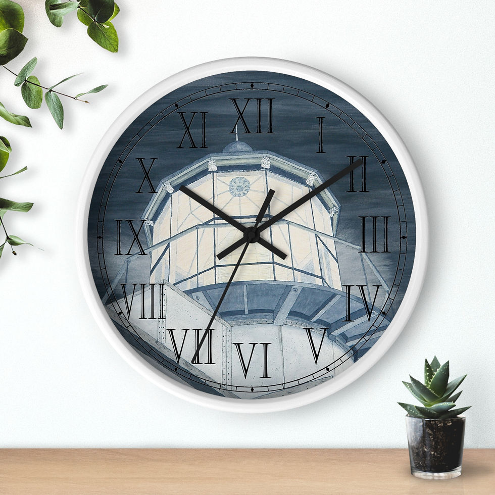 Thumbnail: Nautical Clock with Roman numerals and lighthouse art