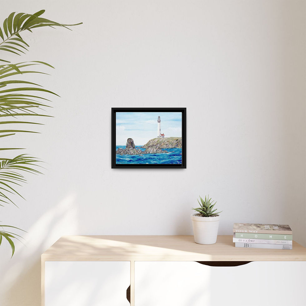 Thumbnail: Pigeon Point Lighthouse framed watercolor wall art