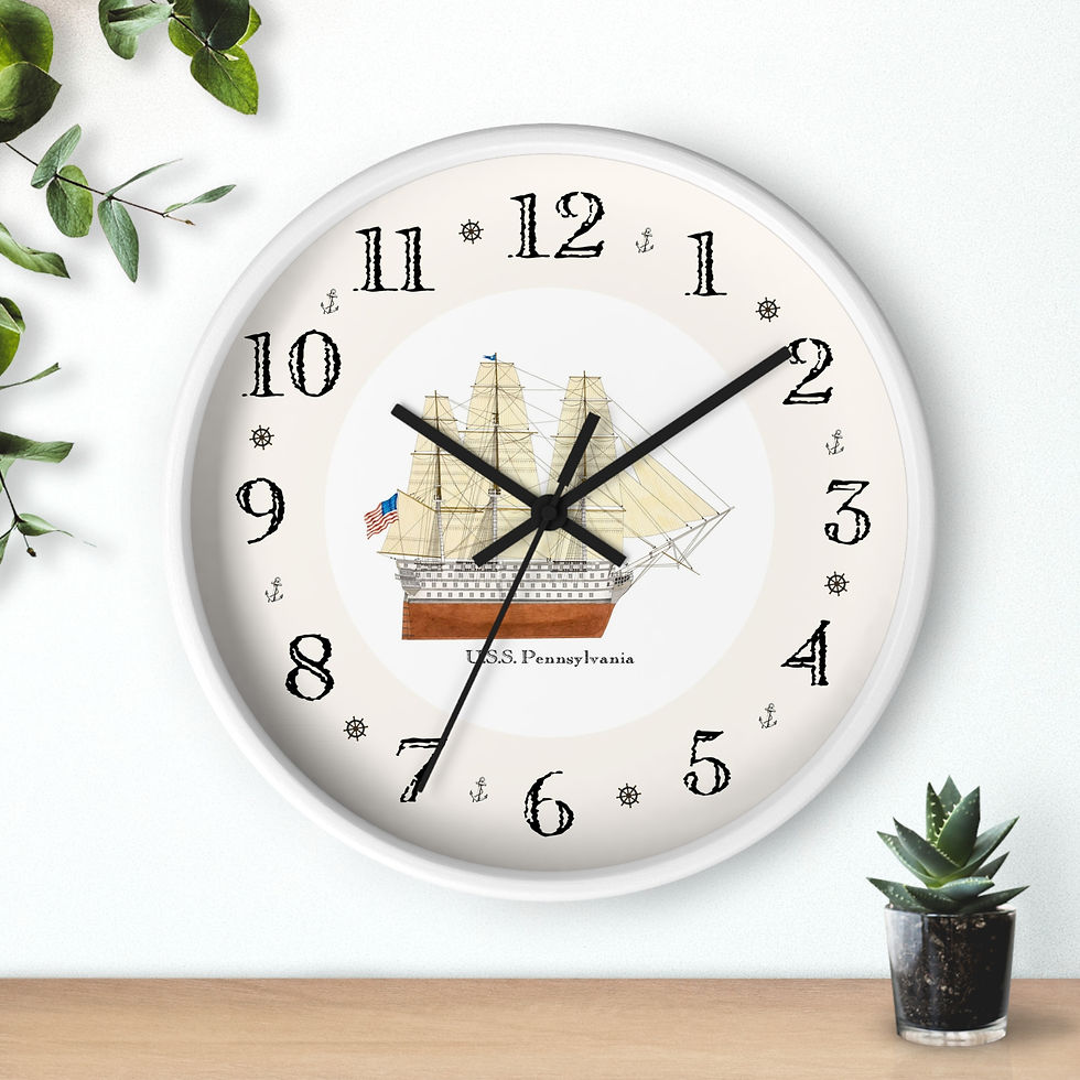 Thumbnail: U.S.S. Pennsylvania historic ship clock design