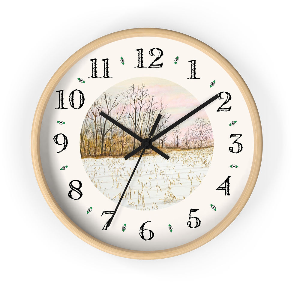 Thumbnail: Winter scene First Snow Heirloom clock