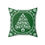Thumbnail: Evergreen folk art Christmas pillow with Nordic tree
