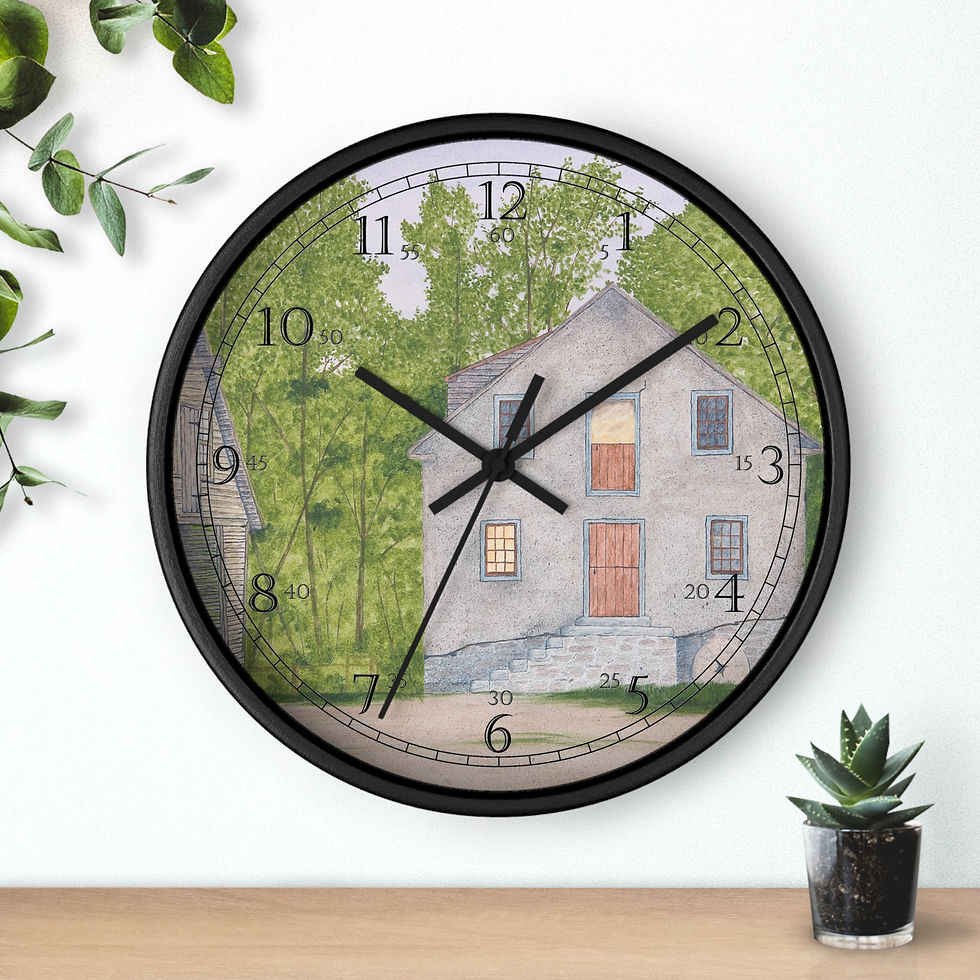 Long Day At The Mill wooden wall clock
