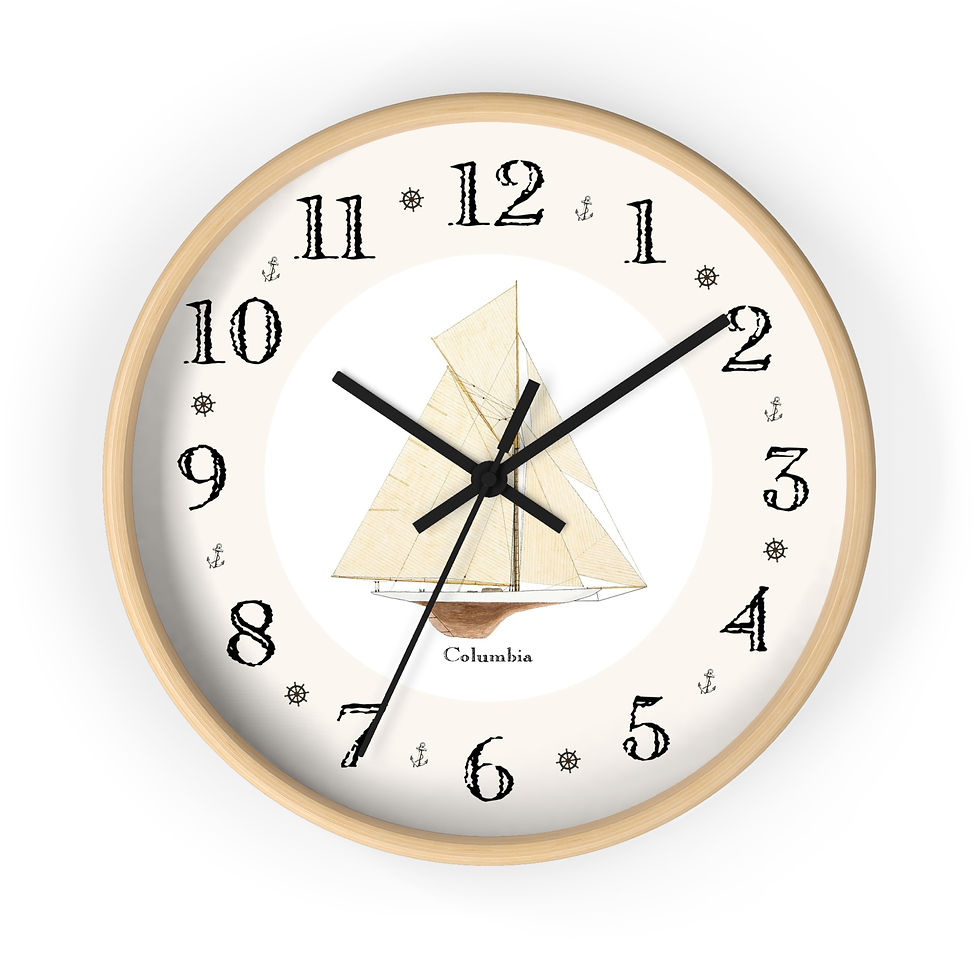Thumbnail: Elegant Columbia nautical designer clock wall art
