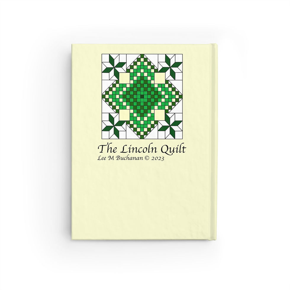 Lincoln Quilt Design lined journal front and back covers