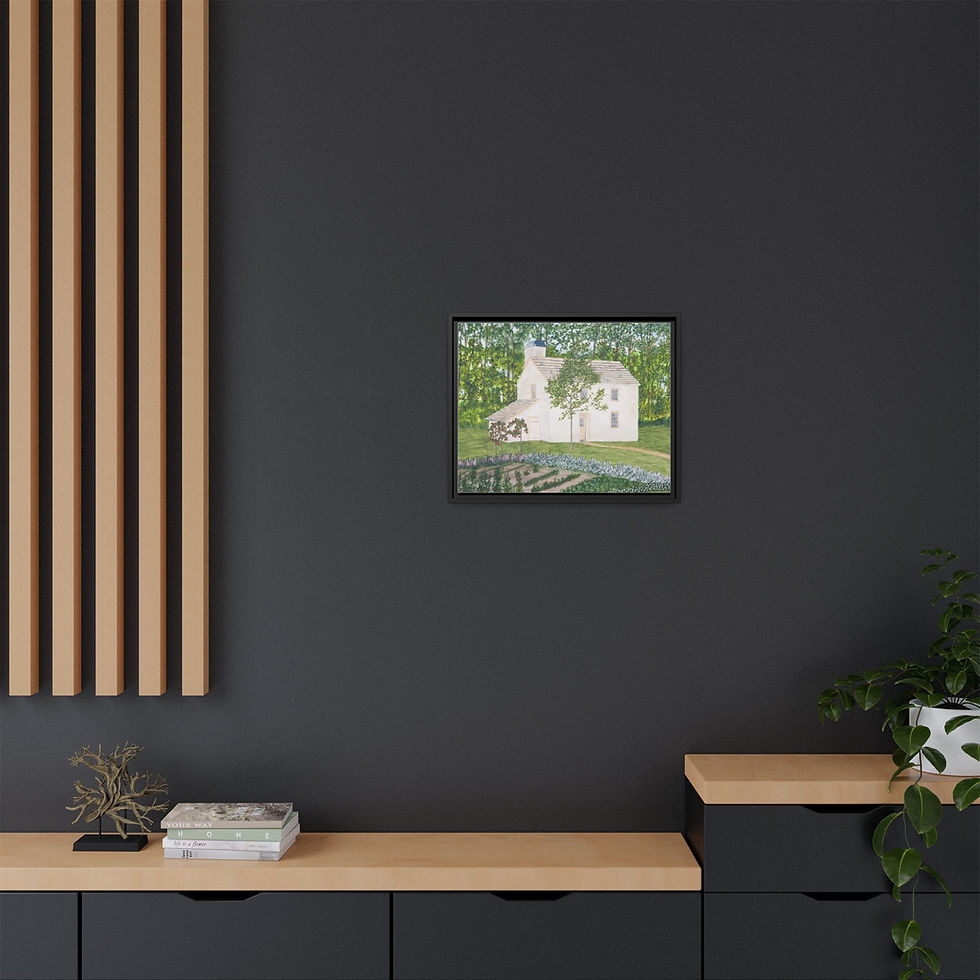 Thumbnail: Countryside framed art with green garden in summer