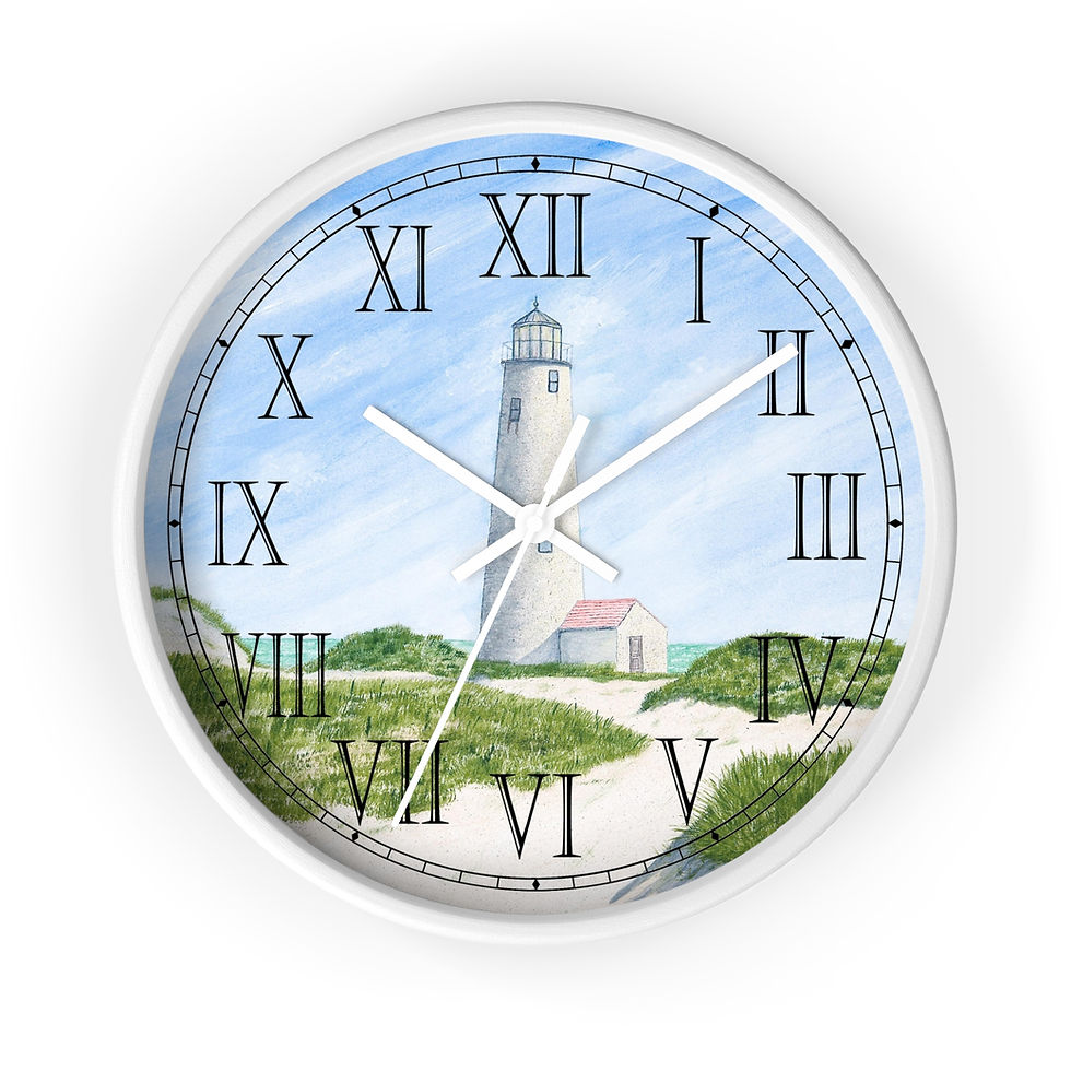 Thumbnail: Nautical lighthouse-themed Roman numeral wall clock.