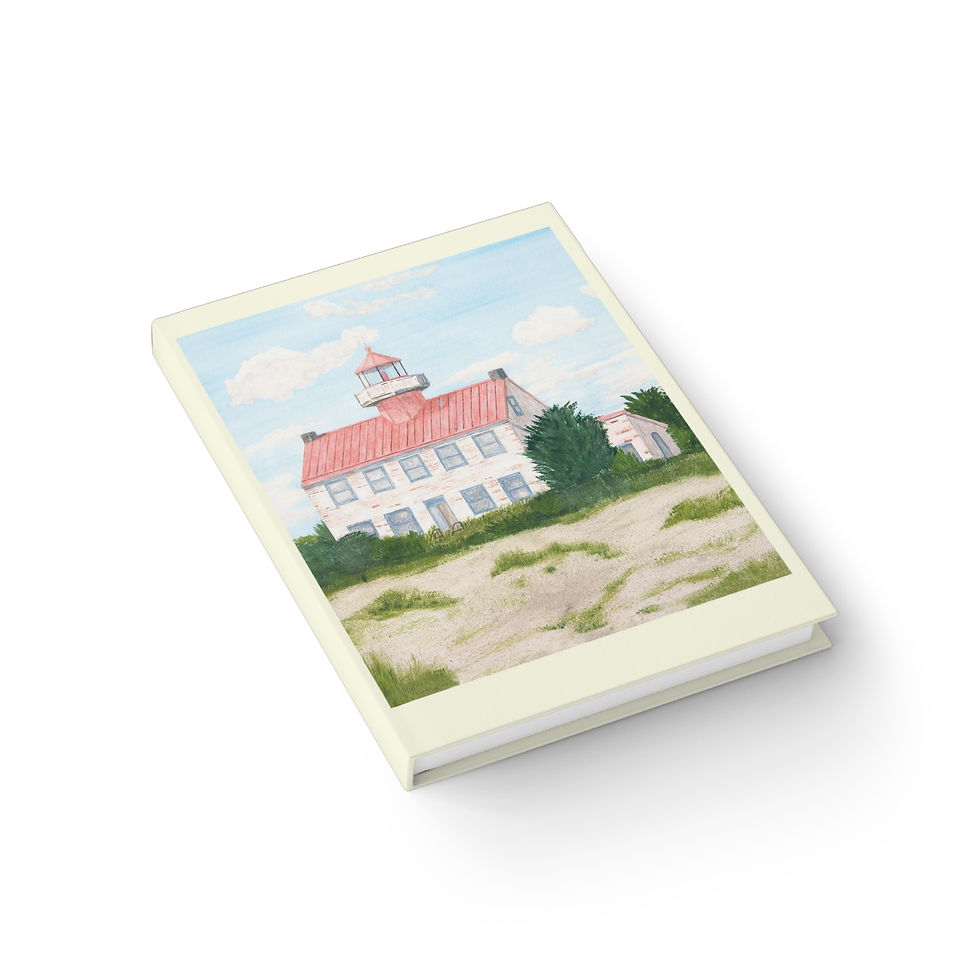Thumbnail: East Point Lighthouse watercolor journal cover art