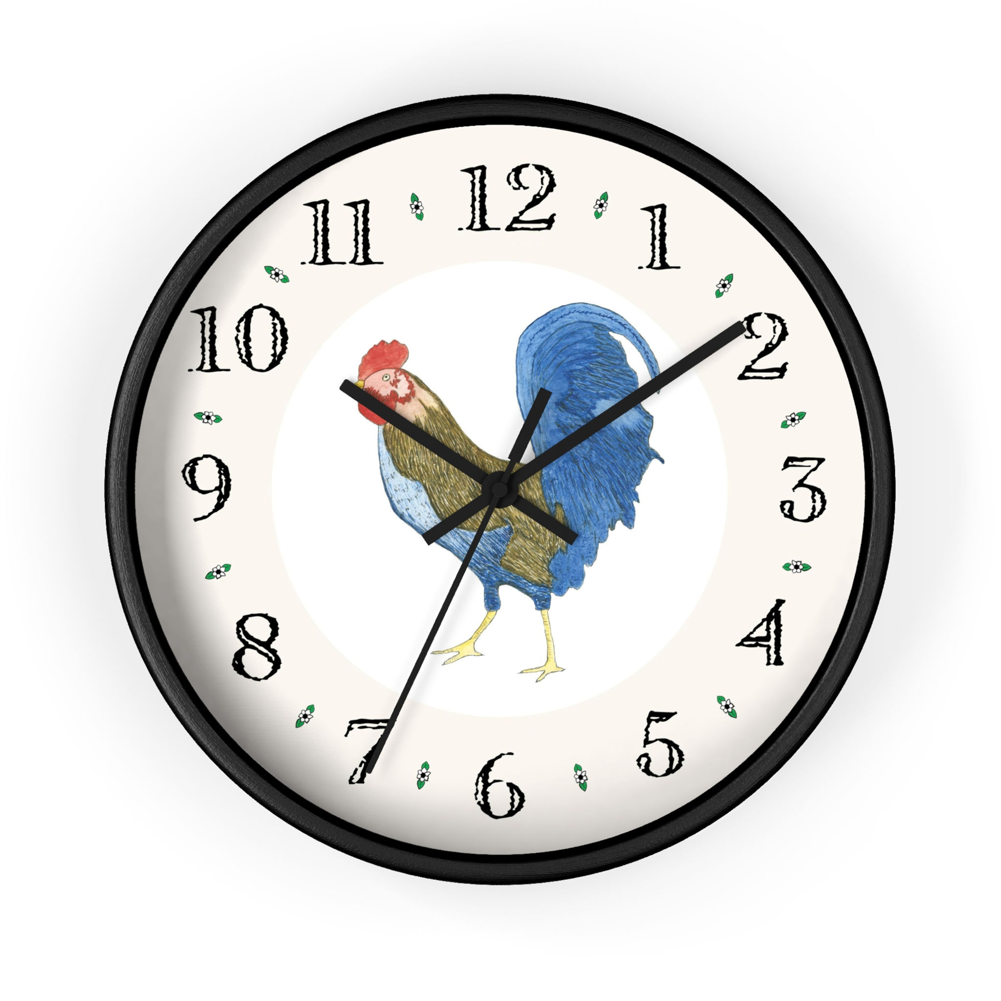 Gabriel Rooster vibrant heirloom designer clock