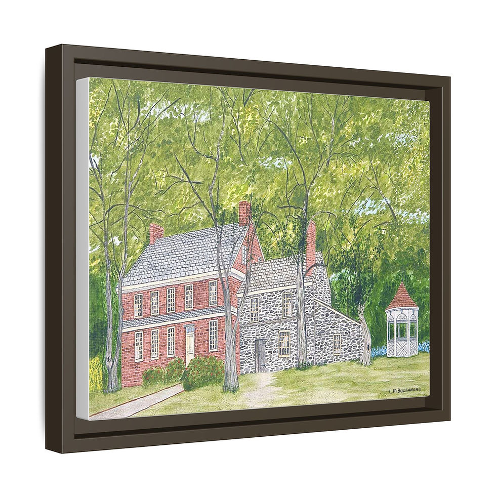 Thumbnail: Manor house with spring garden surrounded by trees.