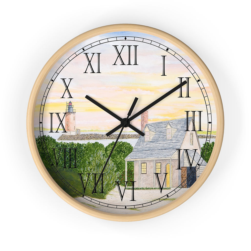 Thumbnail: Coastal lighthouse clock with Roman numerals.