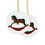 Thumbnail: Rocking horse ceramic ornament with festive holly leaf.