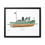 Thumbnail: Zephyr Diesel Tugboat wall art in rustic-style frame.