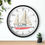 Thumbnail: Aurora nautical watercolor clock with wooden frame