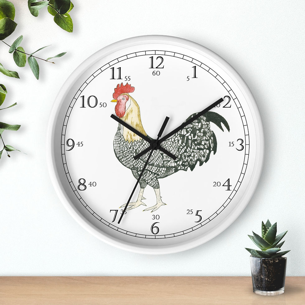 Thumbnail: Charlie Rooster colorful farmhouse wall clock