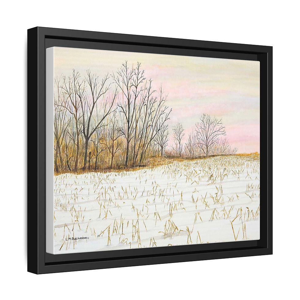 First Snow Gallery Canvas Wrap by Lee M. Buchanan