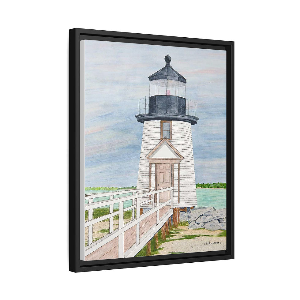 Thumbnail: Coastal Evening Lighthouse Wall Art Frame