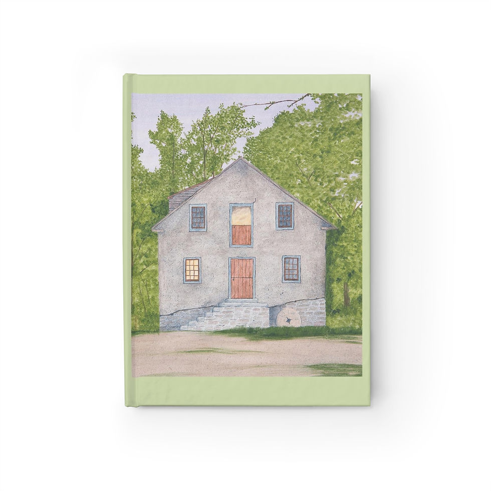 Journal with mill watercolor on cover
