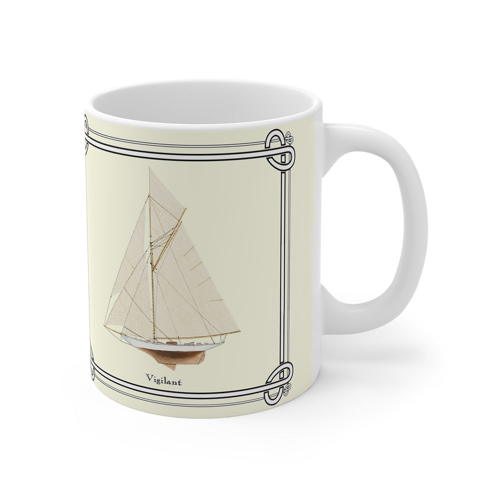 Vigilant America’s Cup yacht ceramic mug