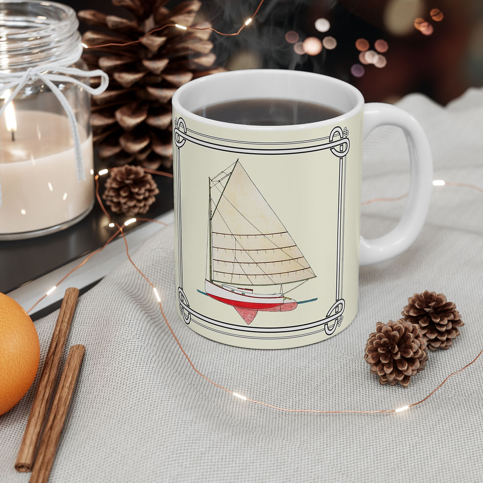Thumbnail: Sea Hound catboat watercolor mug