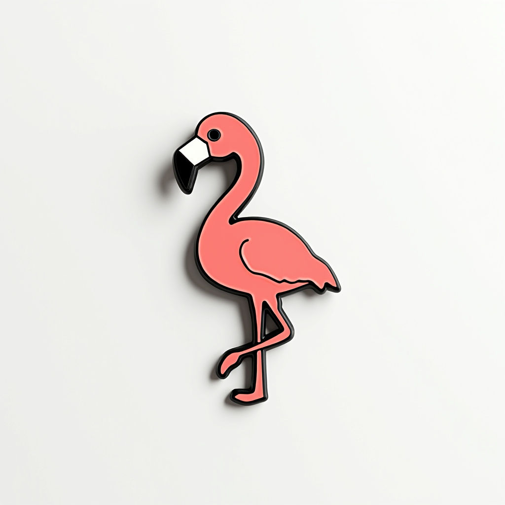 Enamel Flamingo Pin