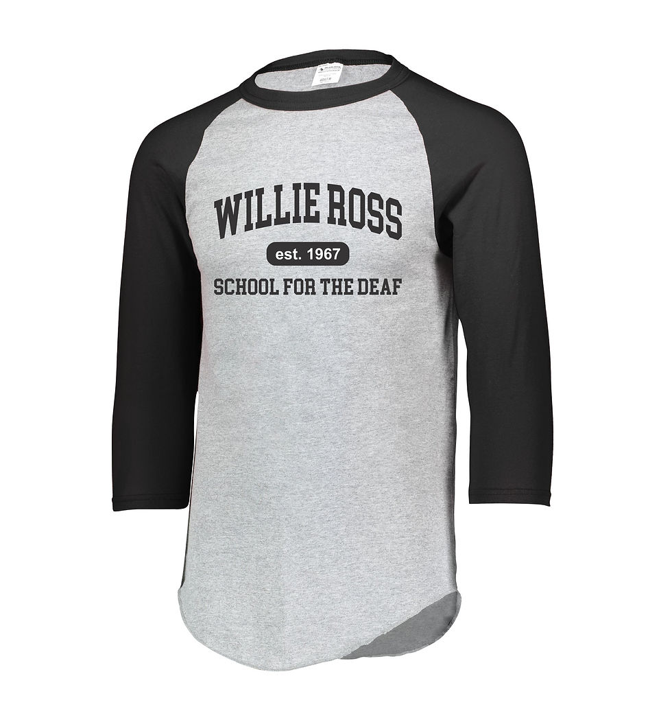 Thumbnail: WRSD est 1967 baseball tee with black sleeves.