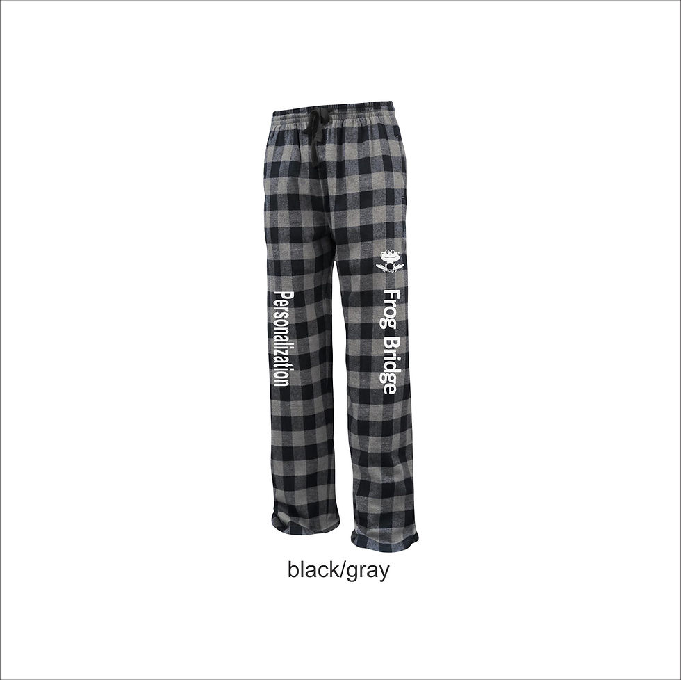 Thumbnail: Black/Gray flannels with personalization