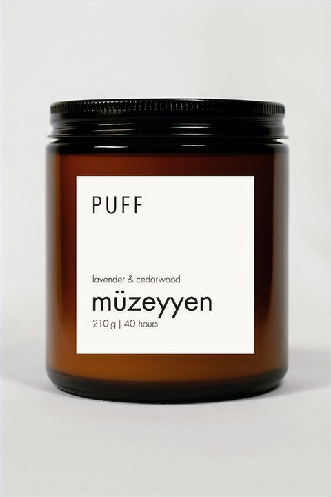 Müzeyyen - Lavanta ve Sedir Kokulu %100 Doğal Soya Mumu 210 gr