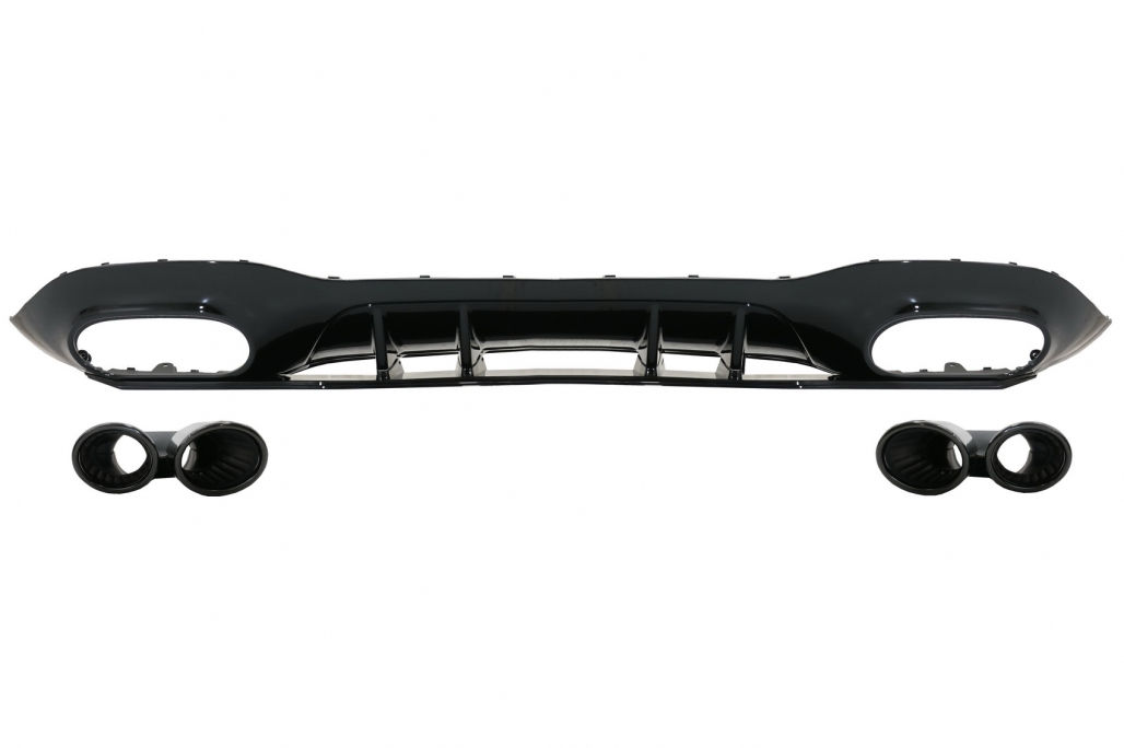 Diffuser With Black Exhaust Muffler Tips For A-Class W177