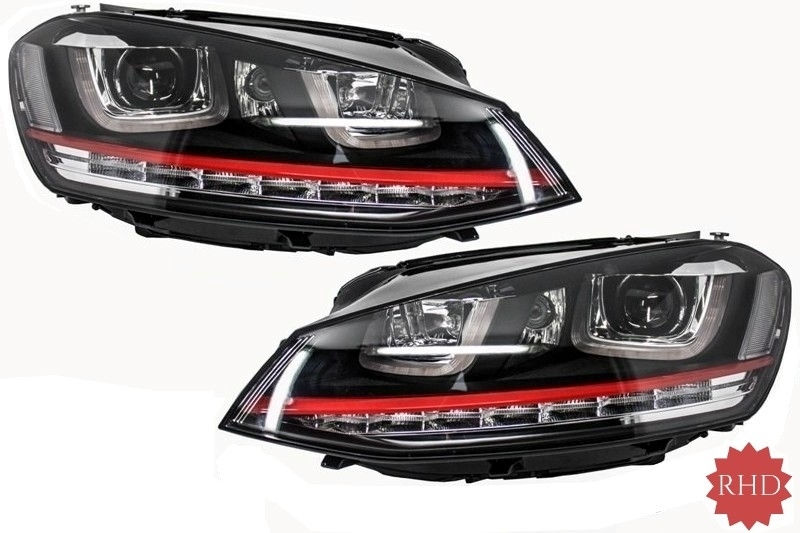 3D LED GTI Style Headlights For MK 7