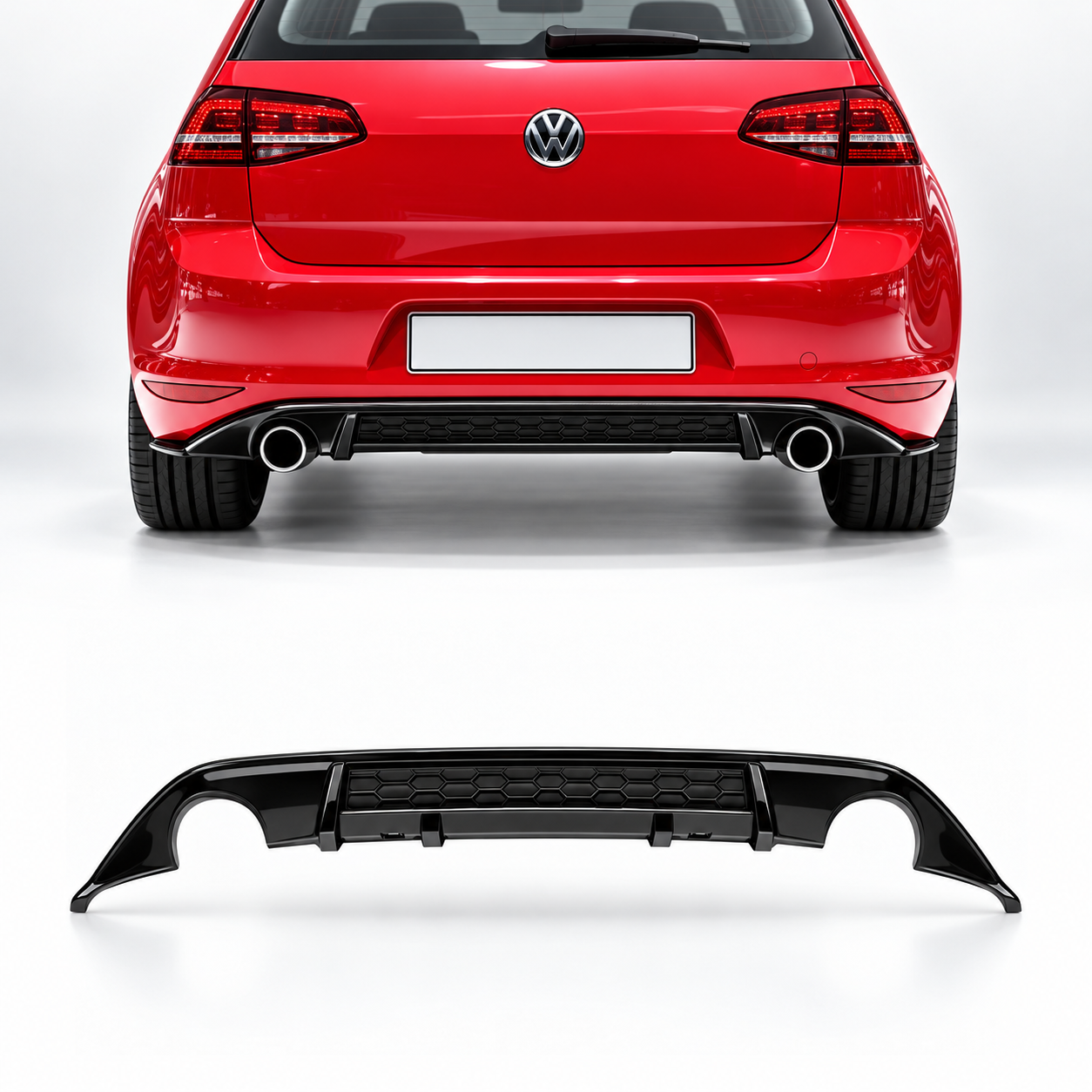 Golf Mk 7 GTI Style Diffuser, Gloss Black