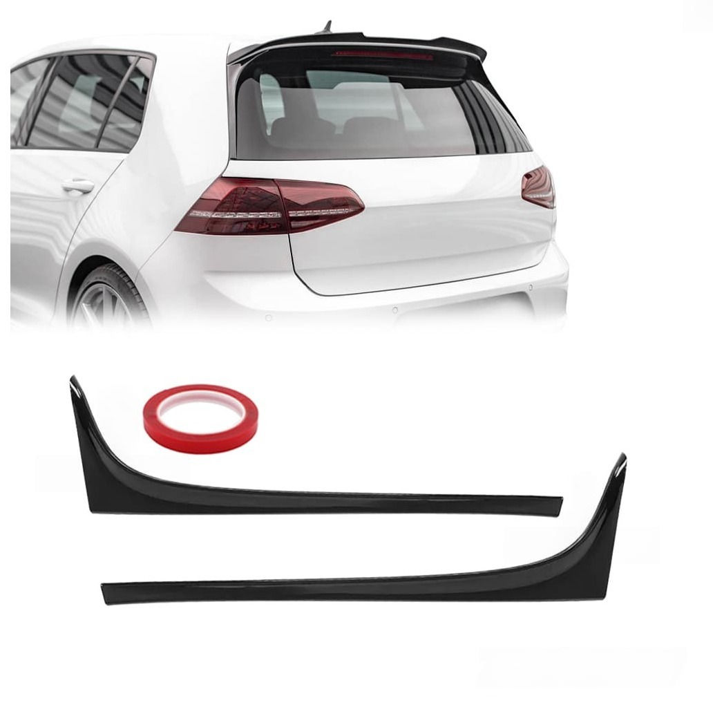 Rear Window side Spoilers set for VW Golf MK7 (13-19), glossy black
