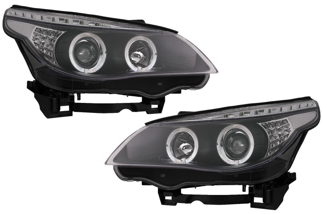 DAYLINE LED Black Angel Eyes Headlights