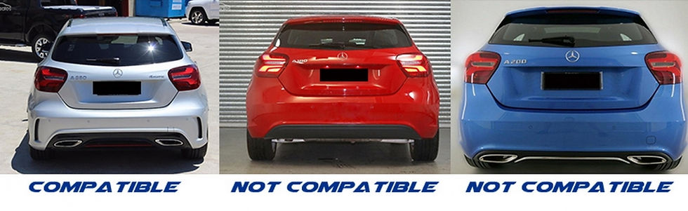 Thumbnail: A45 Design Diffuser Rear Diffuser Black Edition for Mercedes A-Class W176