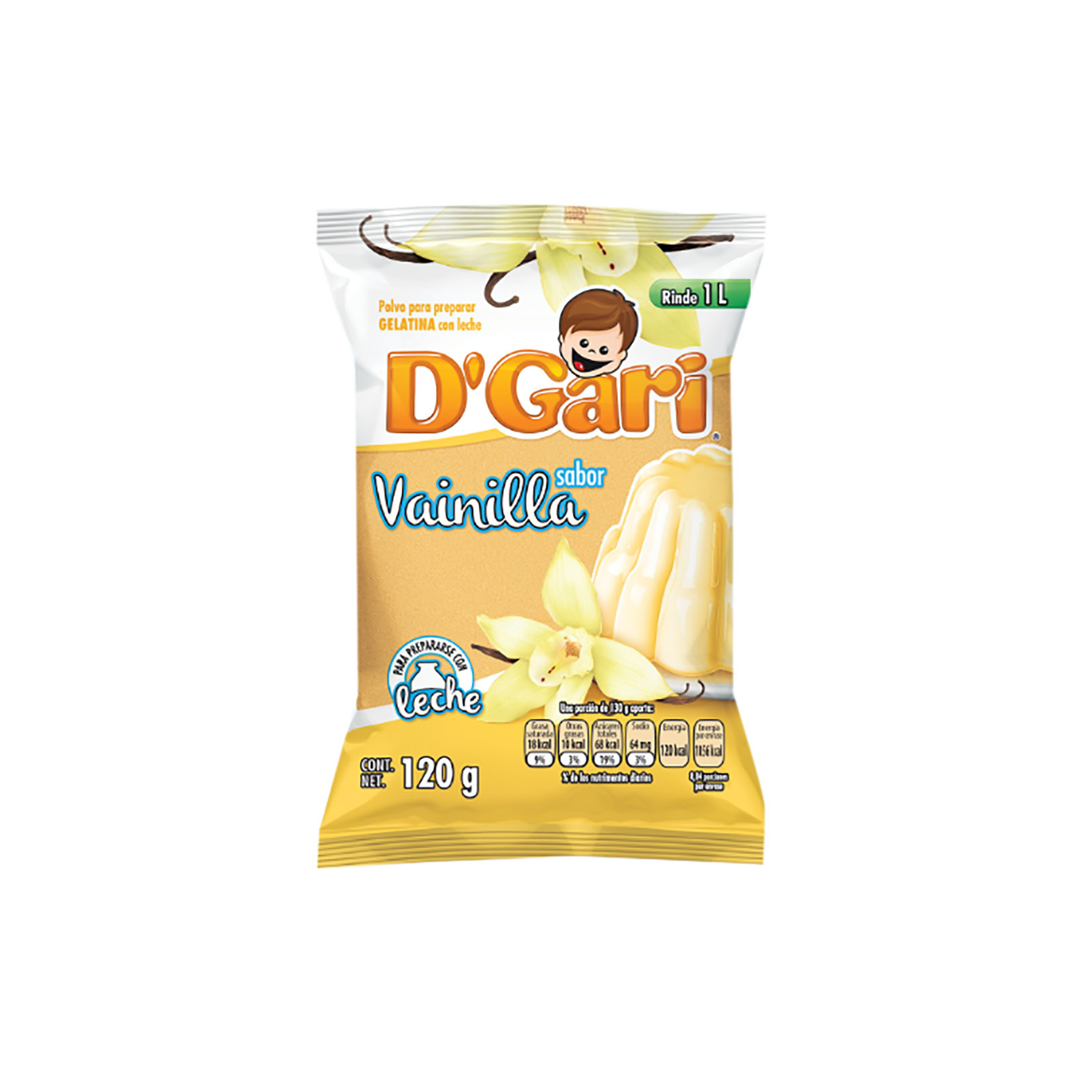 Gelatina D'Gari de Leche Vainilla (Vanilla)